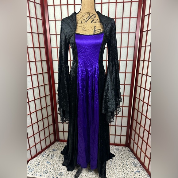 Lip Service Dresses & Skirts - Vintage Lip Service Purple Black Velvet Gothic Renaissance Vampy Maxi Dress